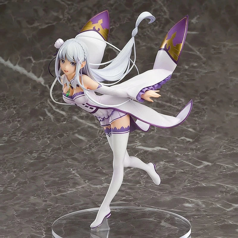 KDcolle Re:ZERO Starting Life in Another World Anime Figure Rem Sleep Sharing Action Figure Ram/Emilia Figurine Model Doll Toys