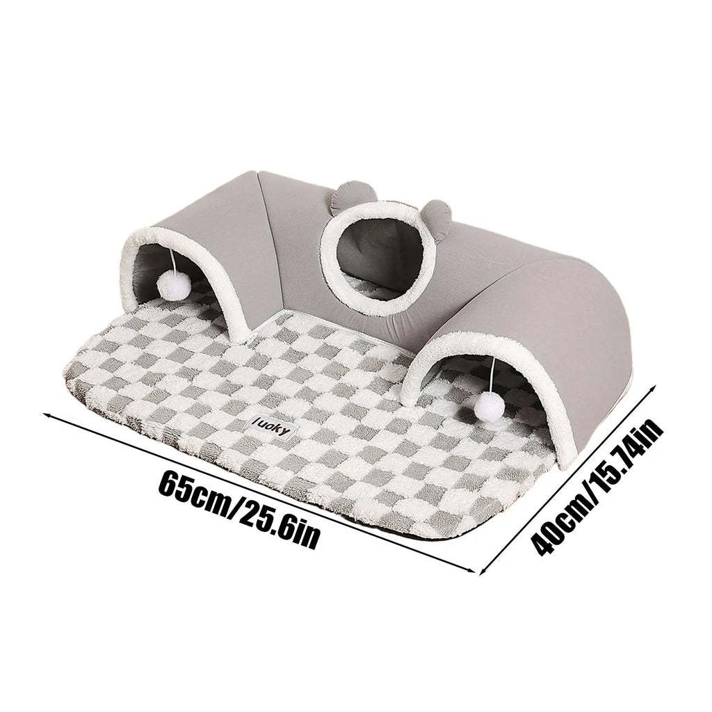 Cat Tunnel Cat Play Tunnel Sleeping Pad Bed Sleeping Mat Pet Supplies Nest For Indoor Kitten Small Animal Puppy Bunny Bedroom