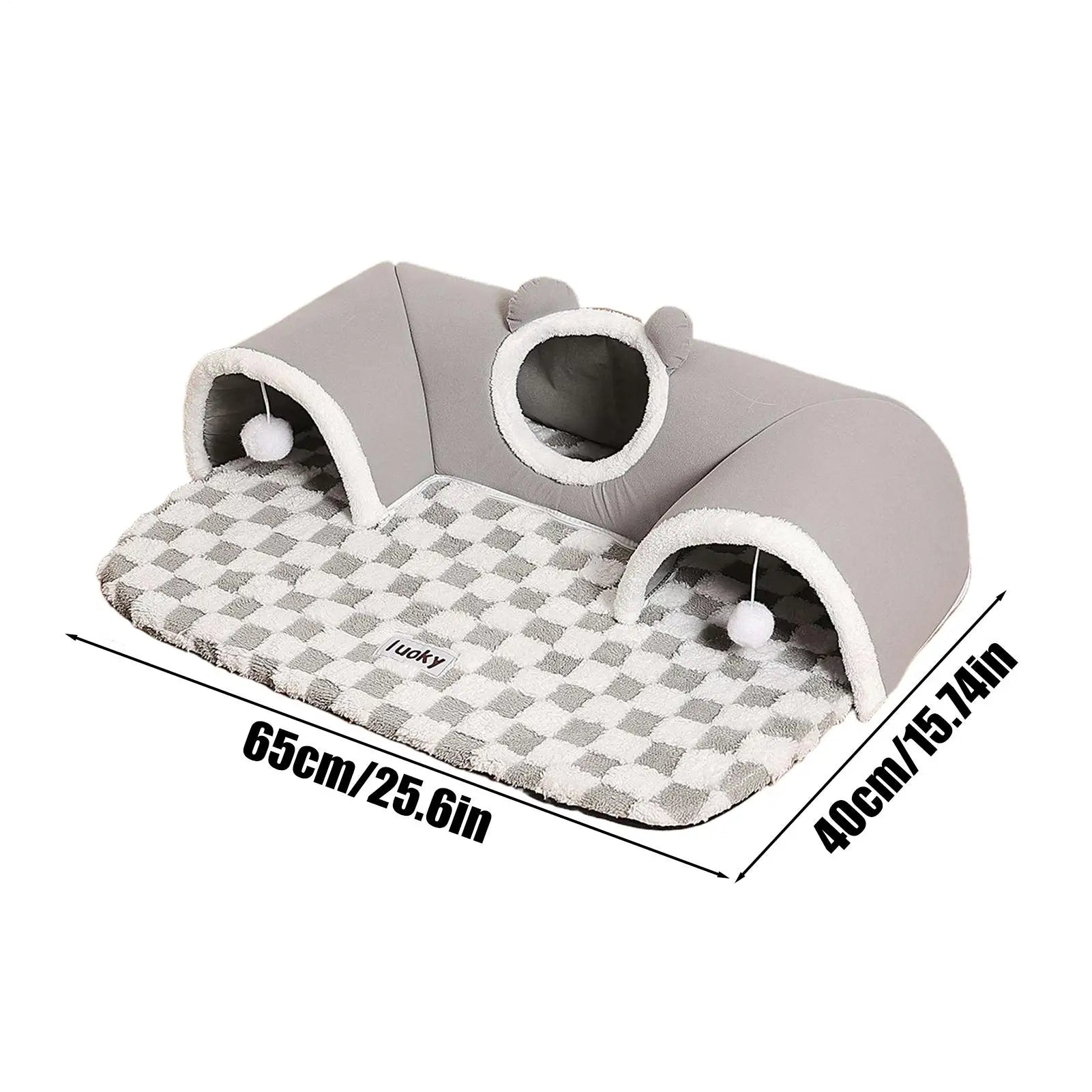 Cat Tunnel Cat Play Tunnel Sleeping Pad Bed Sleeping Mat Pet Supplies Nest For Indoor Kitten Small Animal Puppy Bunny Bedroom