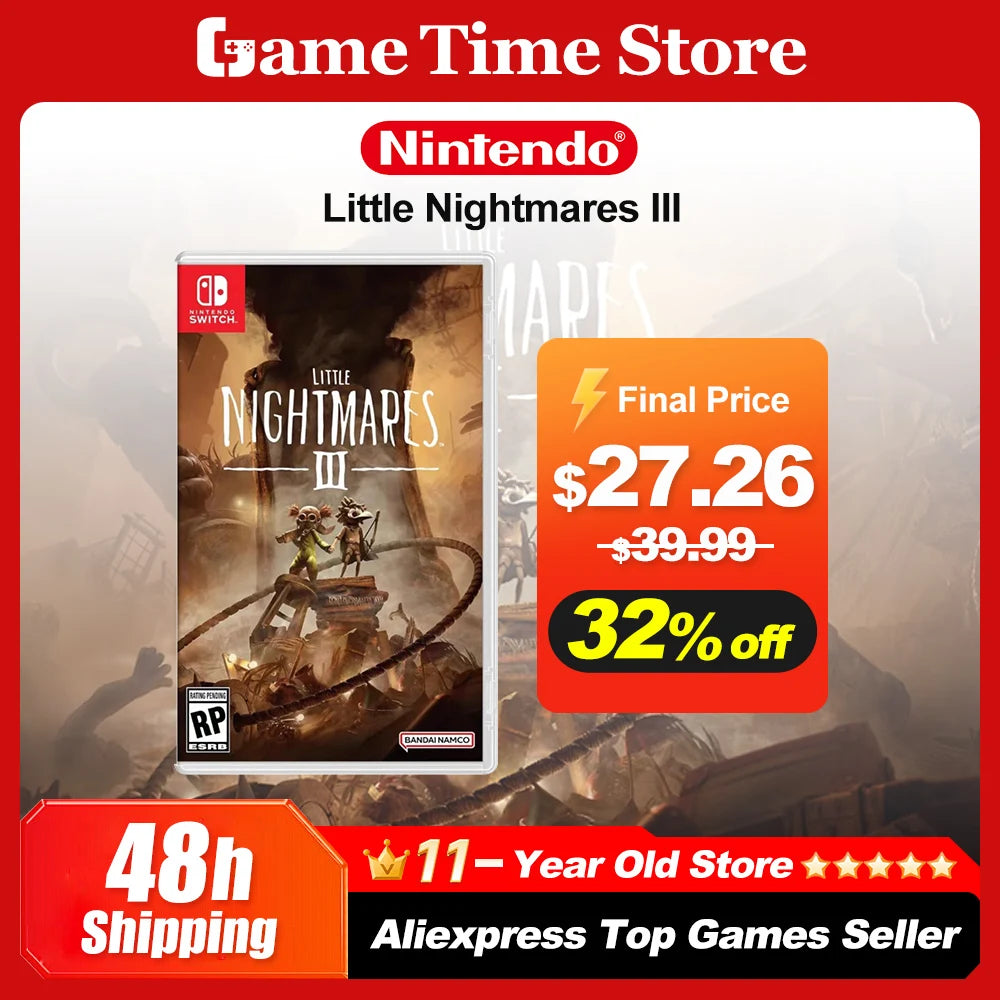 Little Nightmares 3 Nintendo Switch Game Deals 100% Official Physical Game Card for Nintendo Switch OLED Lite Game Console