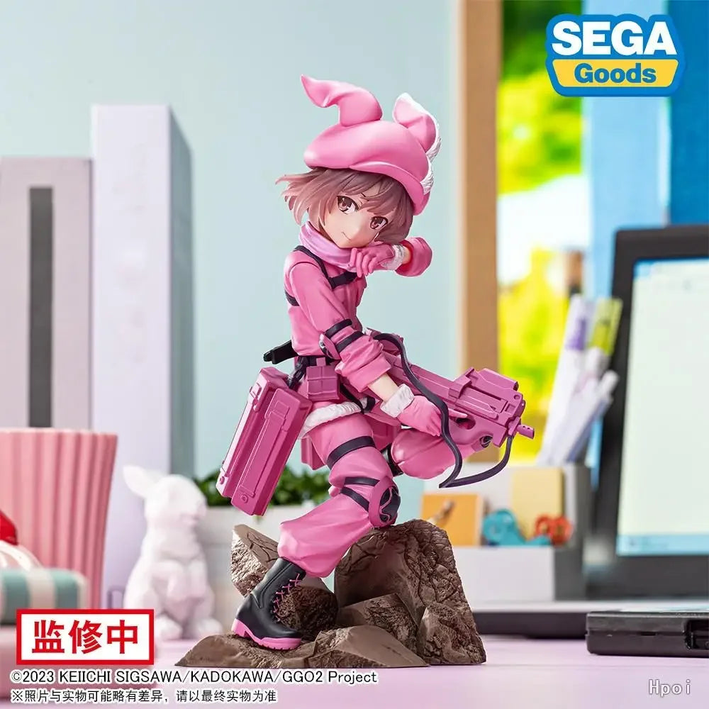 IN Stock SEGA Original Gun Gale Online Llenn Kohiruimaki Karen Anime Action Figure Toys Collectible Desk Decor Model Toy Gifts