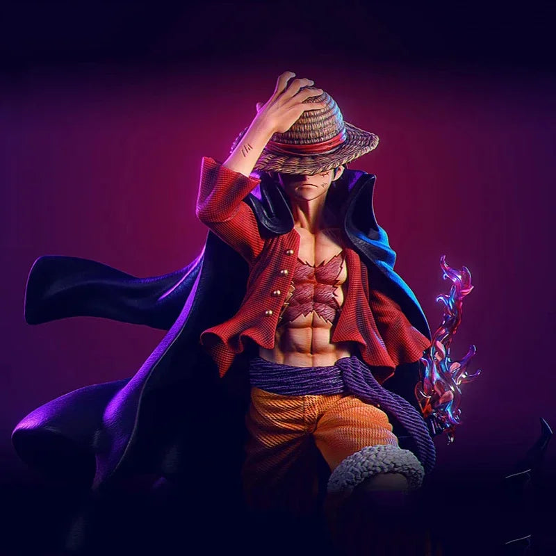 Neue One Piece Anime Figur Luffy Vier Kaiser Monkey D. Luffy Action Figur 25cm PVC Sammlermodell Puppenspielzeug