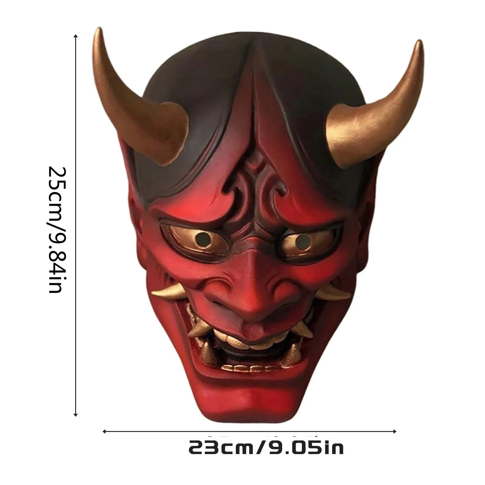 Erwachsene Unisex Halloween Gesichtsmasken Japanische Hannya Dämon Oni Samurai Noh Kabuki Prajna Teufel Maske Latex Party Masken
