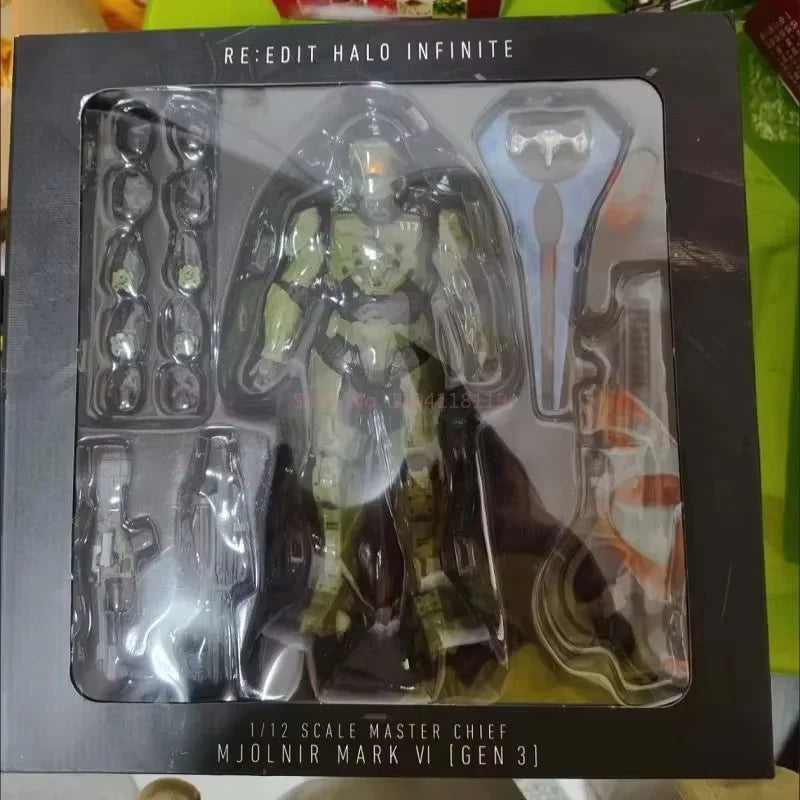 Sentinel Master Chief Екшън фигурка PVC Аниме Колекция Модел Mjolnir Mk VI Sv Екшън 18см John117 S117 Подвижна кукла играчки Подаръци