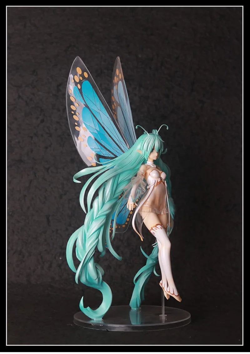 Anime 33cm Hatsune Miku Butterfly Ji Series Quadratic Element Sexy Beautiful Young Girl Pvc Model Toys Collect Ornaments Gifts