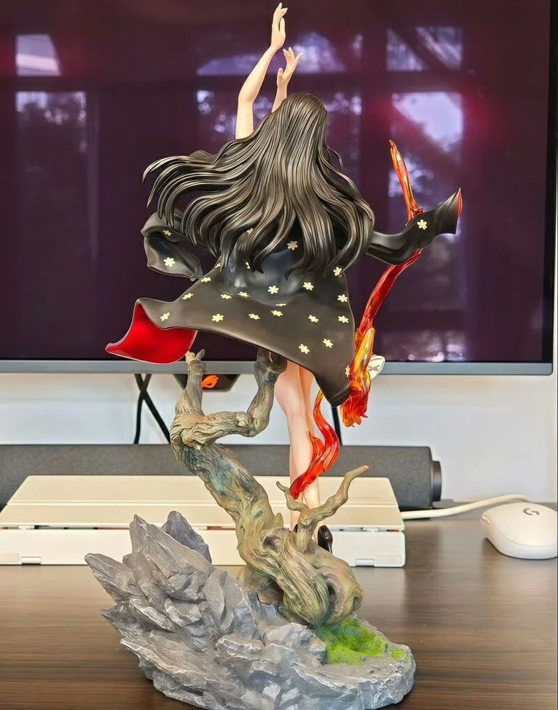 New 36.5cm One Piece Devil Child Nico Robin Double Shaped Pvc Desktop Ornament Large Gk Figure Model Ornament Carving Gift