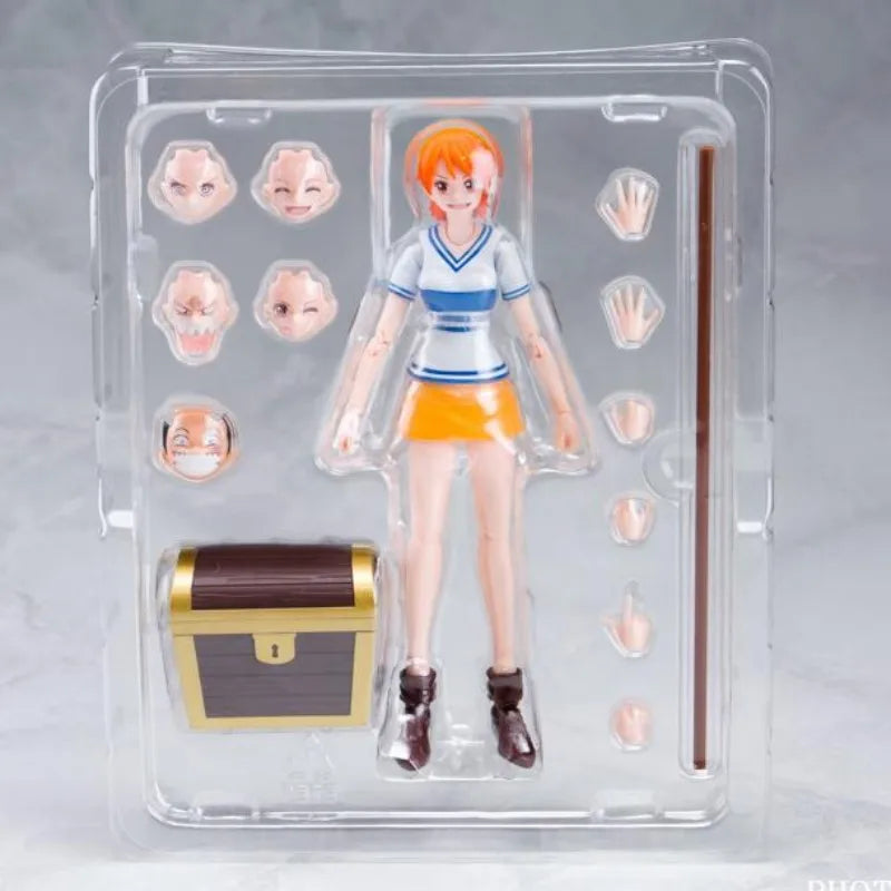 Bandai S.H.Figuarts One Piece Romance Dawn Action Figure Monkey D Luffy Nami Roronoa Zoro Usopp SHF Figure Model Collection Toys