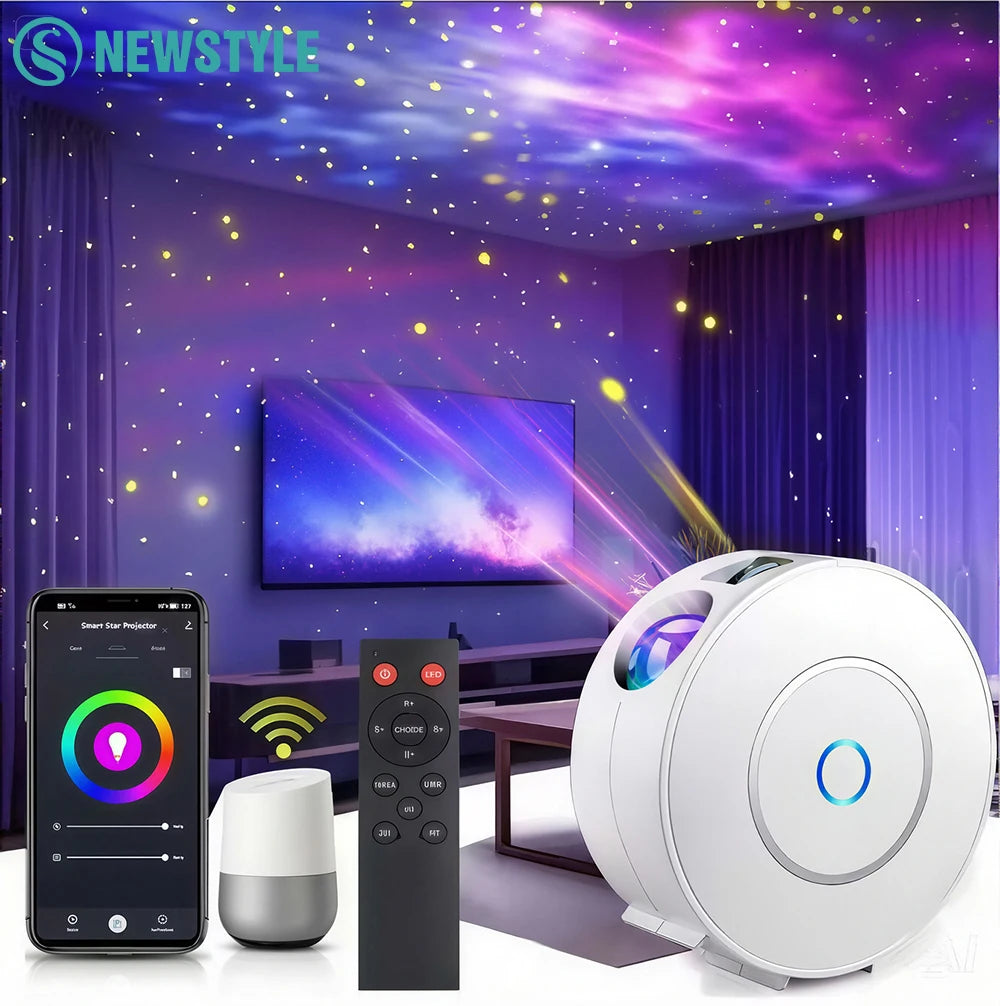 Smart Galaxy Star Projector Night Light App Controlled Nebula Ceiling Night Light For Gaming Room Bedroom Decor
