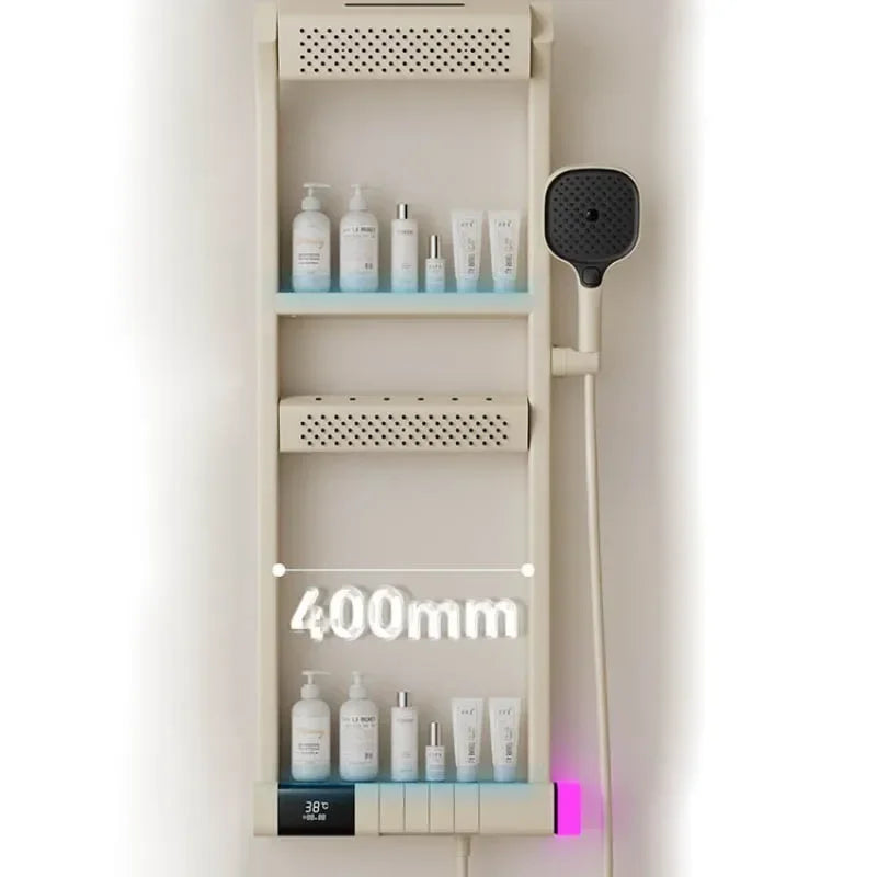 Multi-Function Thermostatic Shower System with Digital Display, High Pressure Rotating Showerhead, Bathroom Shower Set