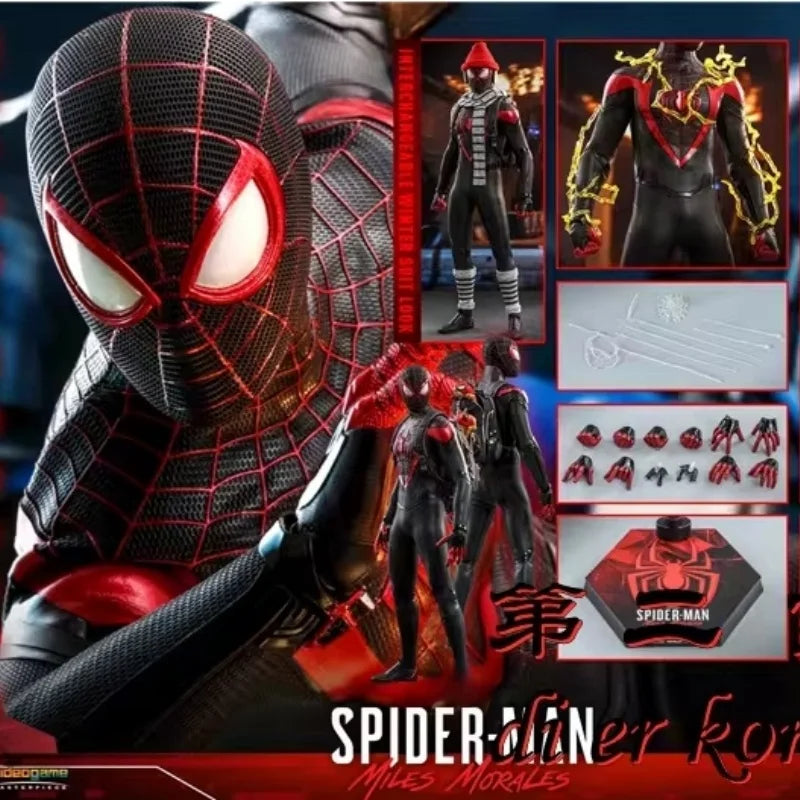 Hot Toys Ht 1/6 Vgm46 Spider Man Miles Morales Action Figure 29.5cm Collectible Figure Birthday Gift