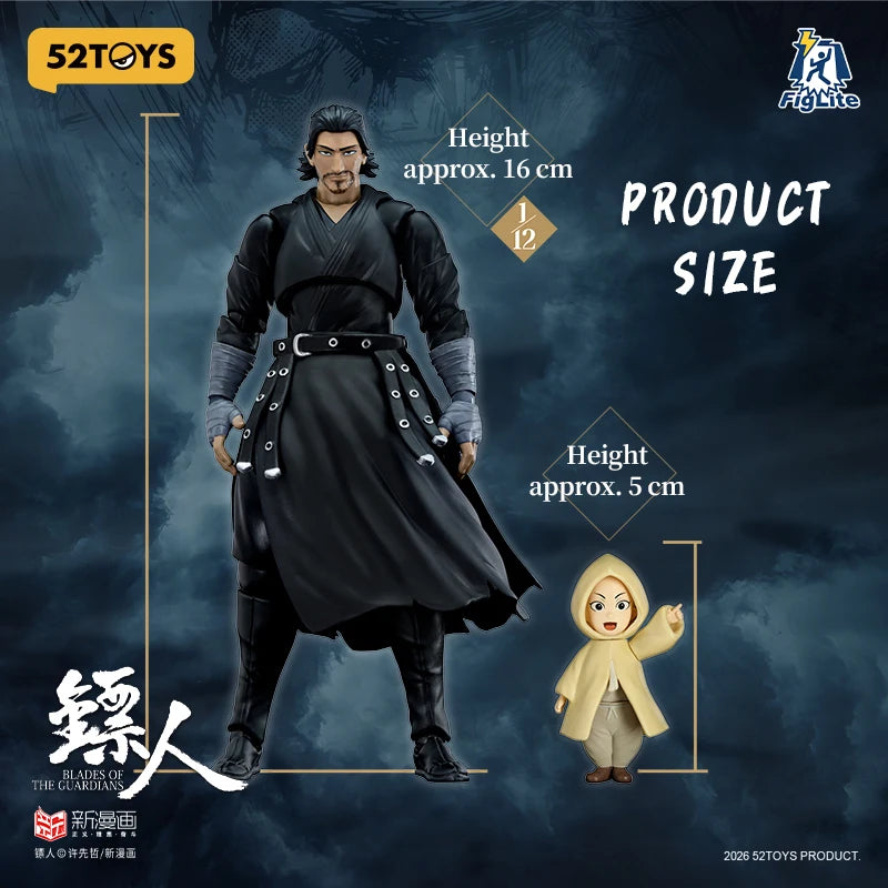 52TOYS FigLite Blades Of The Guardians Daoma  1/12 Scale Male Soldier Anime 6Inch Action Figure Doll Collection