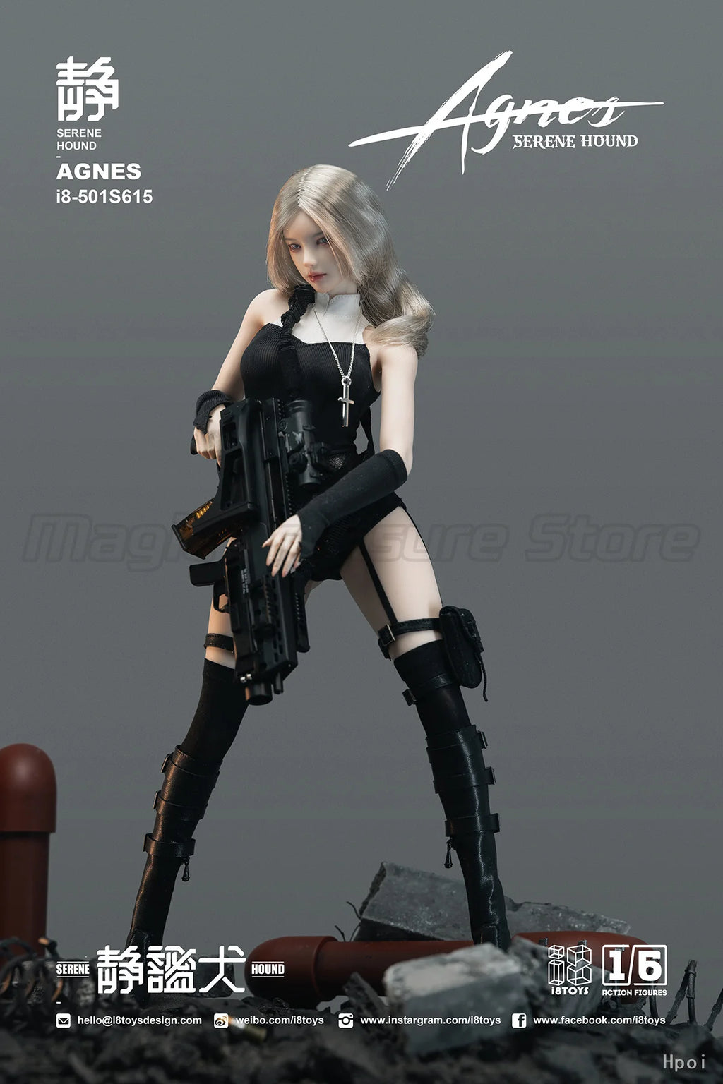 【MT】Pre-sale I8TOYS 501S615 Quiet Dog Agnes 1/6 Action Figure Model Collection