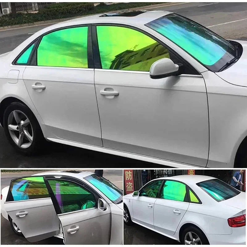 Colour Windscreen Automotive Color Change Chameleon Aurora Green Window Film 64 %VLT Hig ...