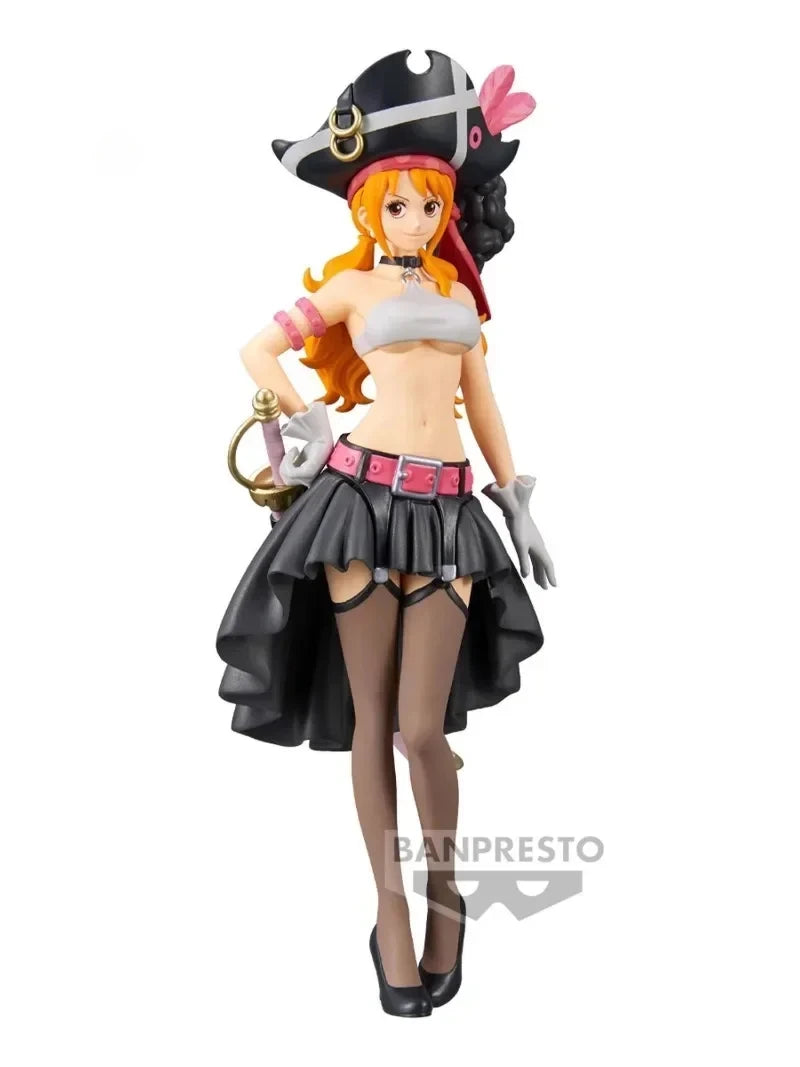 In Stock Bandai Original BANPRESTO Anime ONE PIECE FILM RED DXF Nami PVC Figure Action Figures Model Toys WY