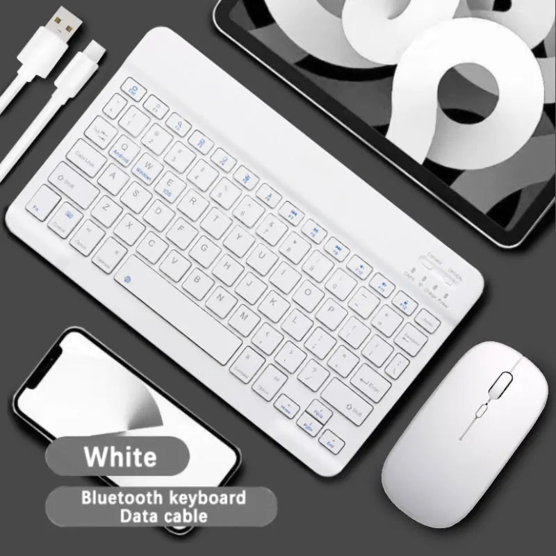 Bluetooth Keyboard Mouse For iPad Mac Android Phone Tablet Slim Office Mini Wireless Keyboard For Android IOS Windows Laptop