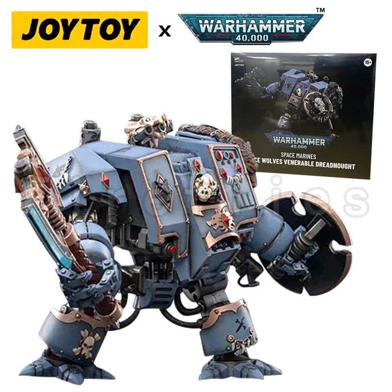 1/18 JOYTOY Action Figure Mecha 40K Space Wolves Venerable Dreadnought Brother Hvor Anime Model Toy