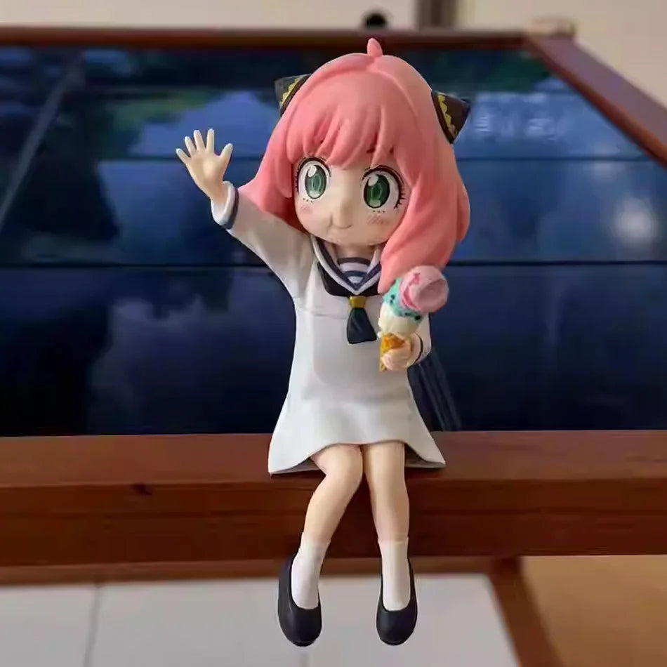 13cm Spy Family Anime Peripheral Statue Anya Cosplay Figure 2d Double-Ended Interchangea Model Desktop Decoration Gifts