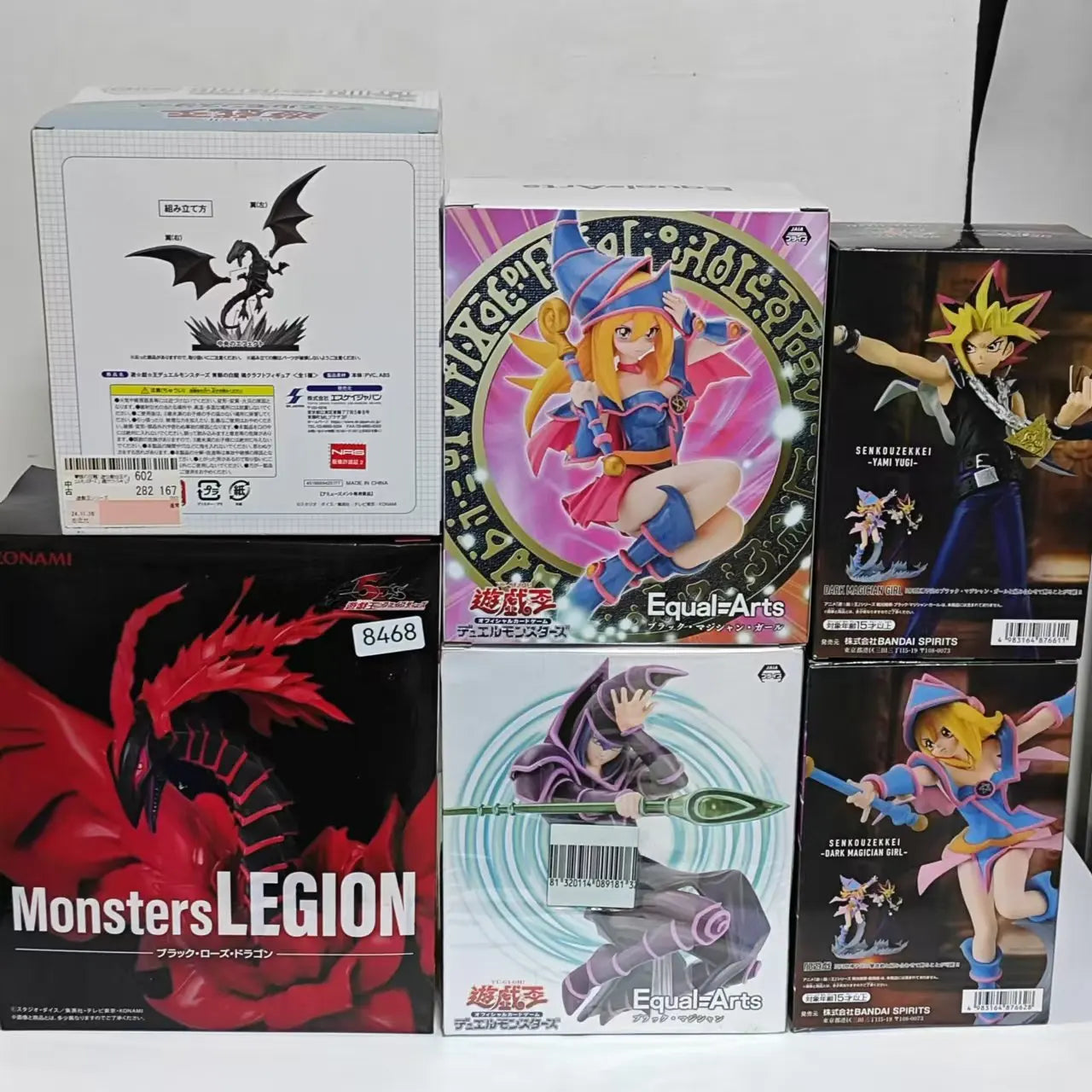 Original KONAMI Yu-Gi-Oh! Red-Eyes Black Dragon Blue-Eyed White Dragon Equal-Arts  Anime Action Figures Model Figurine Toys
