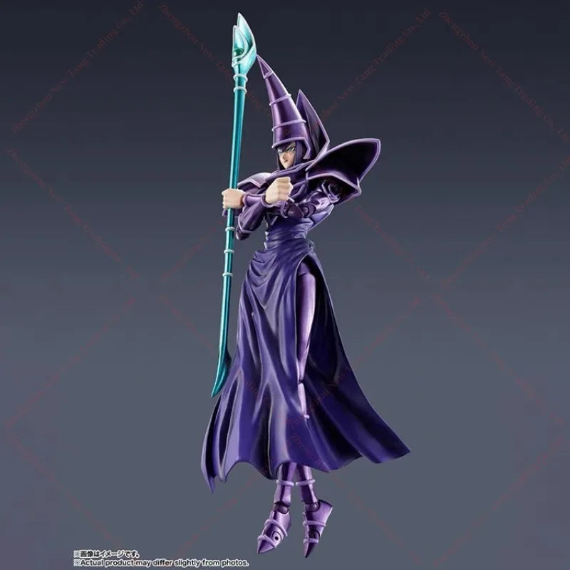 In Stock BANDAI S.H.Monsterarts Black Magician Movable Model Toy Collect SHM DARK MAGICIAN Yu-Gi-Oh! Original Genuine