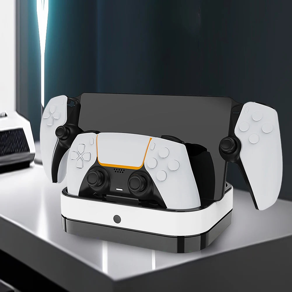 For PS5 Controller Charger Stand Fast Charging Dock Station Dual Charging Dock for PS5 Controller & PS Portal Games Accessories
