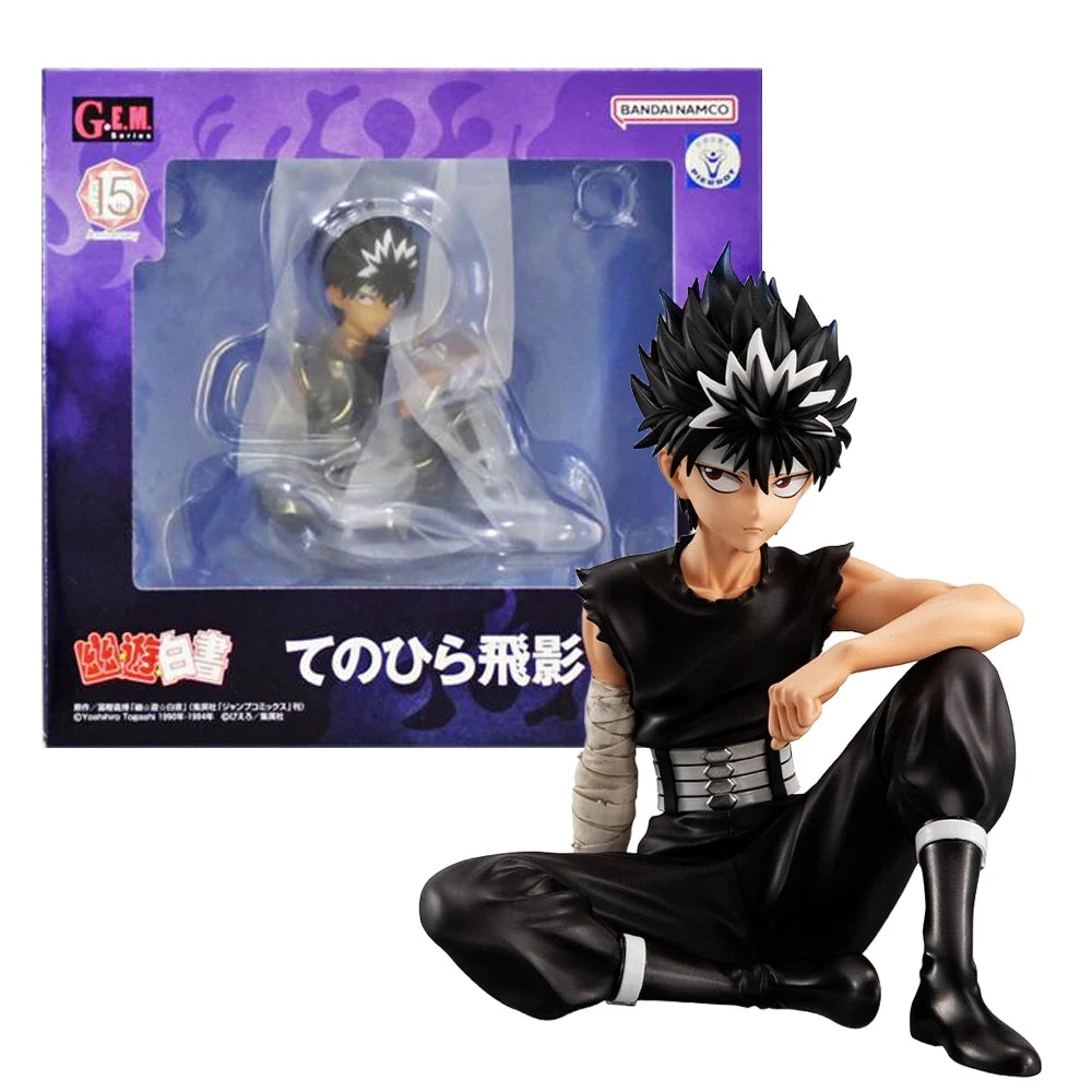 8.5CM AnimeYu Yu Hakusho Hiei Tenohira Figure Kurama Sitting posture Noodle Stopper Figure Model Toy Doll Aciton Figure