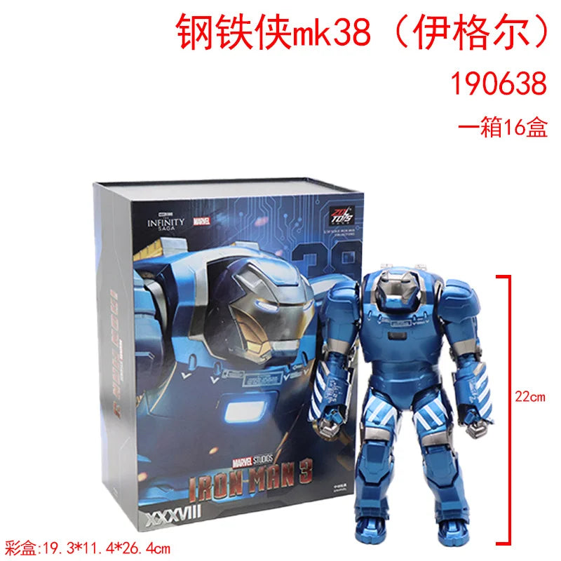 Marvel MK38MK33MK35 Iron Man Moveable Model Toy Non-Luminous Collectible Figure Birthday Gift For Boys Action Figure Collectible