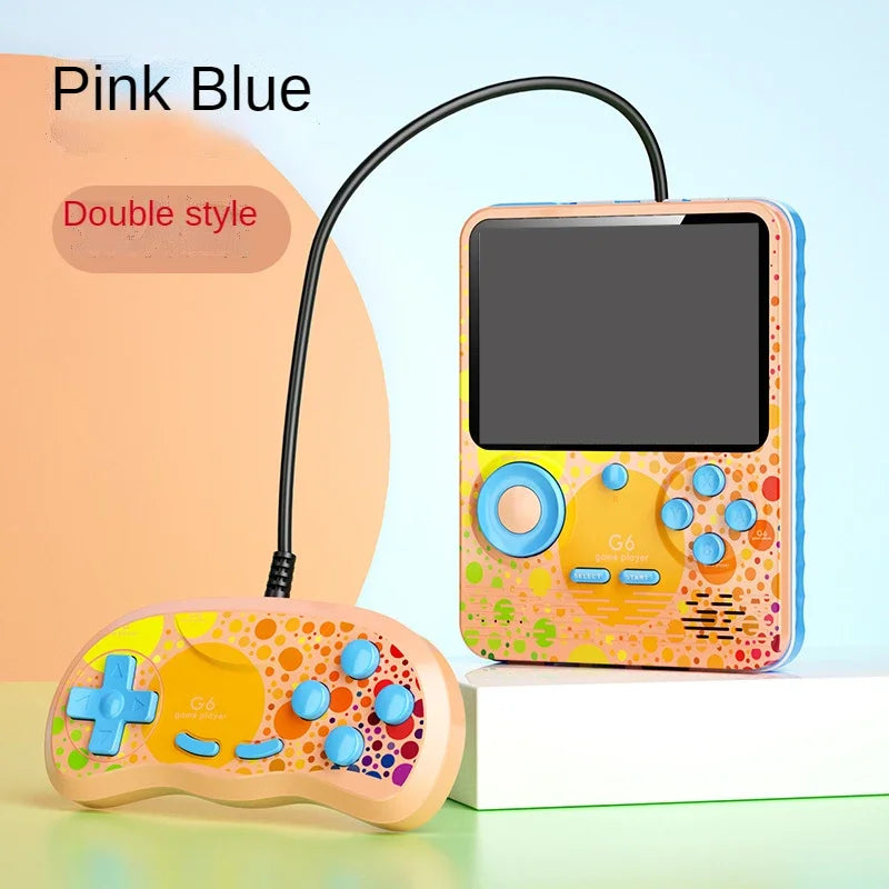 2025 G6 Game Console 3.5 Inch Screen Handheld Portable Support 2 Players Video Gaming Machine for Kids