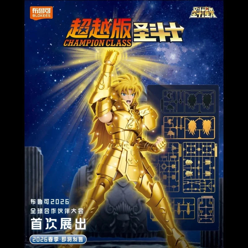 2026 new Genuine Blokees Saint Seiya Toys Phoenix Ikki Action Figure SAGA Golden Saint Assembly Model Kit Champion Class Gifts