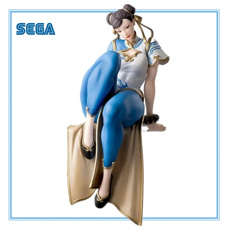 Original SEGA Street Fighter 6 Chun-Li 14Cm Action Figure Anime PVC Model Collectible Toys for Boys Kawaii Doll Gifts