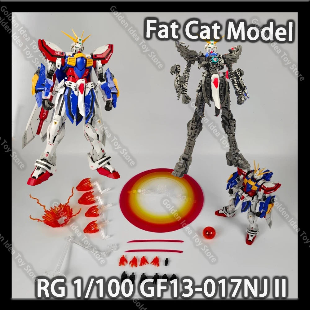 In Stock Fat Cat 002 Model RG 1/100 GF13-017NJⅡ God Assembly Model Anime Action Figure Assembly Collectible Desk Decor Model Toy
