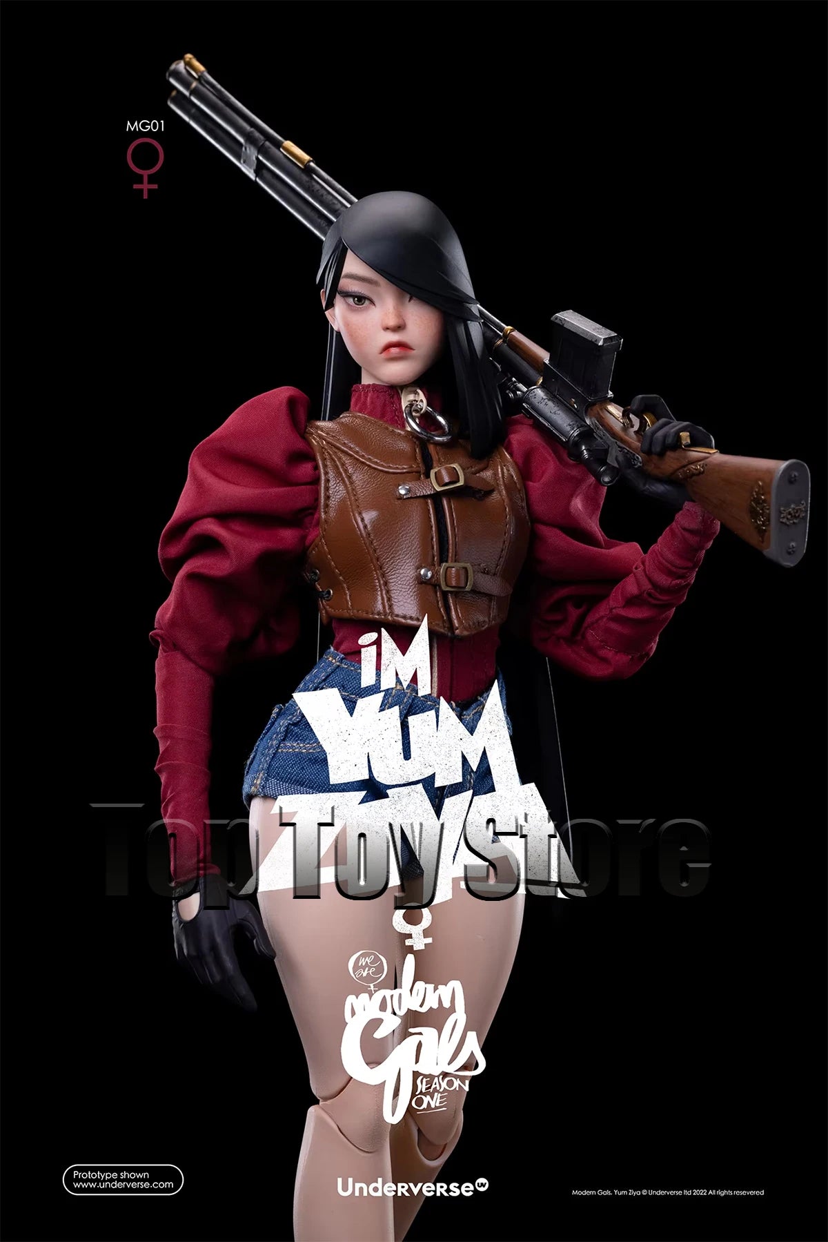 Underverse MODERN GALS Series YUM ZIYA 1/6 Collection Action Figure 30CM Full Set Collectible Model Toys Gift