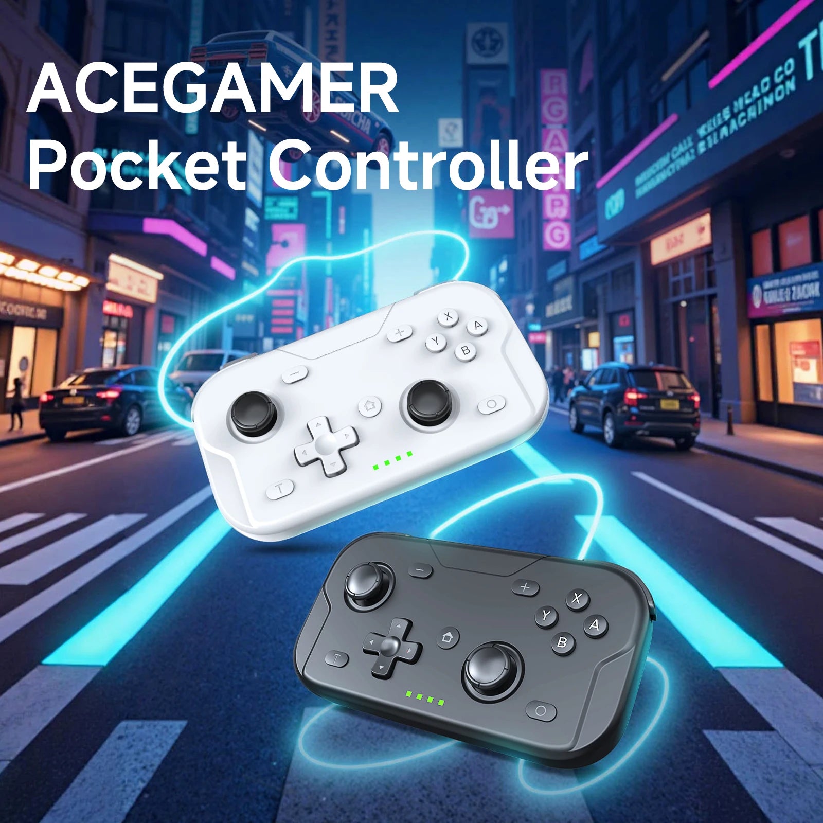AceGamer Pocket Game Controller Tragbarer Hall-Joystick 1000Hz Bluetooth-Gamepad für Switch/Switch2/Android/iOS/PC/Steamdeck