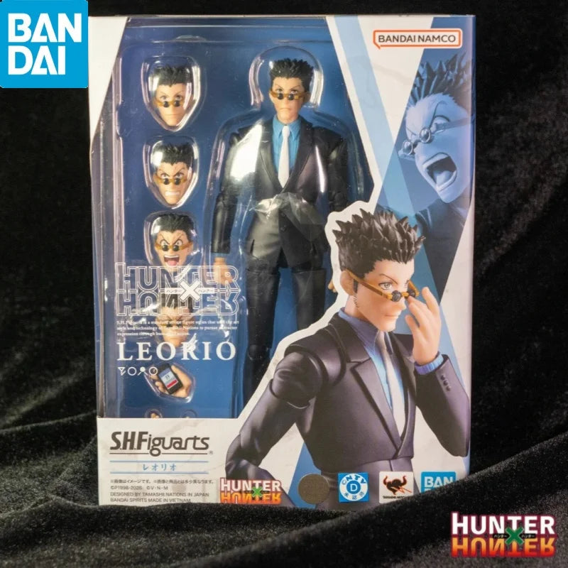 15cm Original Bandai S.H.Figuarts HUNTERxHUNTER Kurapika Leorio Action Figure 1/12 Collectible Anime Movable Doll Ornament Gift