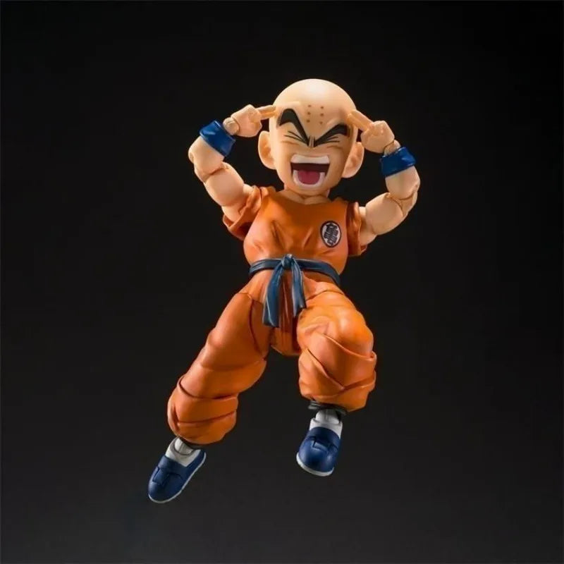In Stock Genuine Bandai Dragon Ball Z Model Kit SHF Krillin Son Goku’s Old Friend Anime Action Figure Collection Finished Model