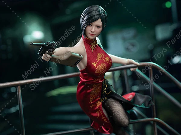 SWTOYS FS065 1/6 Scale Miss Ada Wong Action Figure with Movable Eyes Qipao Version Collectible 12' Women Soldier Toy Model Gift