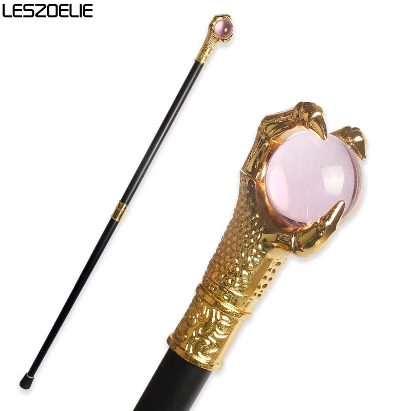 10 Colors Luxury Gold Dragon Claw Crystal Ball Walking Stick Men Fashion Party Walking Canes Women Elegant Vintage Walking Stick