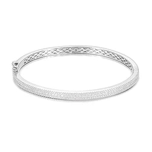 4MM D VVS 3-reihiger Moissanit S925 Manschettenarmreif für Männer Sterling Silber Micro Pave Fassung Bling Luxus Hip Hop Schmuck Geschenke
