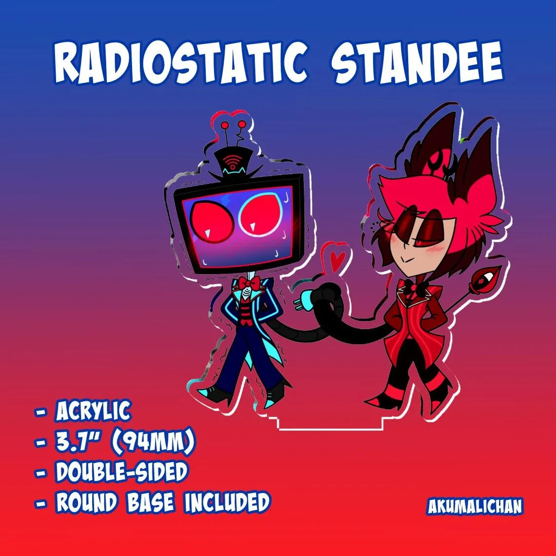 Acrylic Standing Plates 15cm Acrylic Standing Plates for Kimono version Hazbin Hotel Alastor 3 Vees Charlie Desktop Ornament