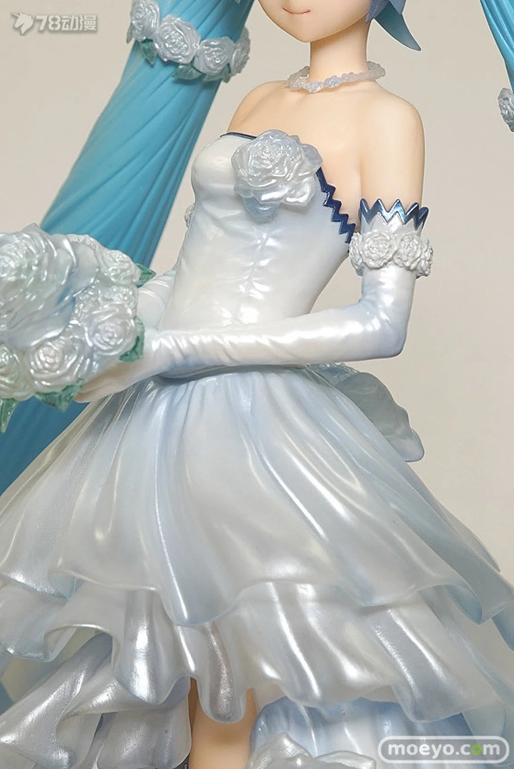 20CM Anime Hatsune Miku Figure 1/7 Wedding Dress Ver Flower Wedding Model Toy Gift Collection Action Figure PVC