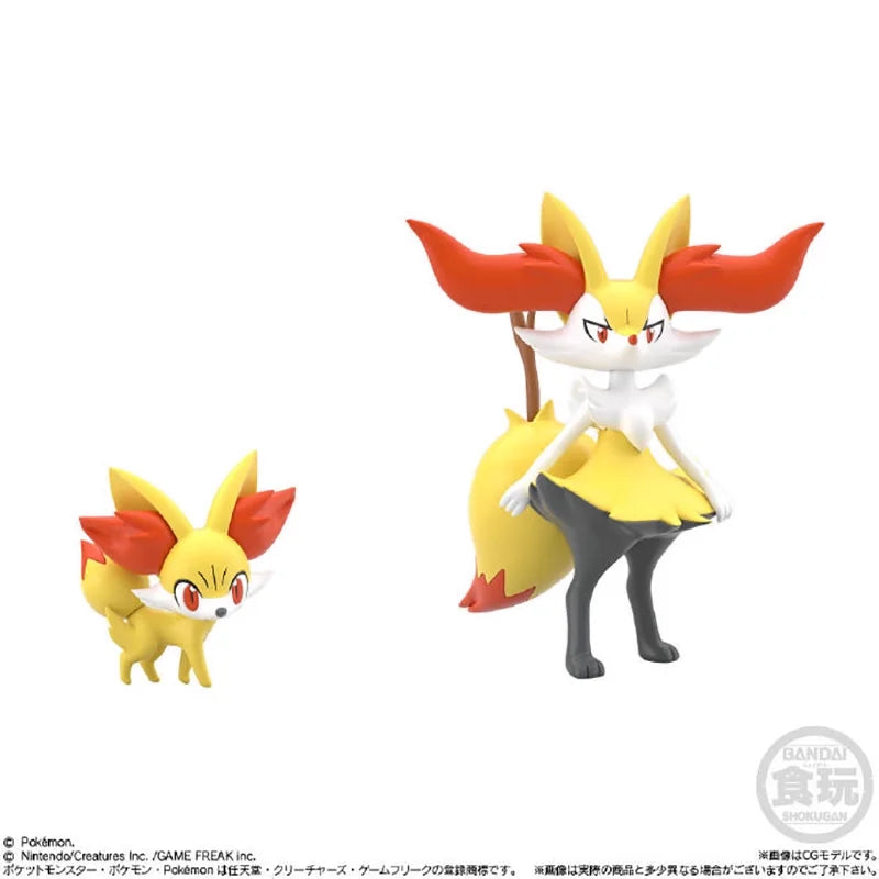 Original BANDAI Pokemon SHOKUGAN Kalos Region Serena Sylveon Greninja Action Figure Toy Pocket Monster Doll PVC Model Collector