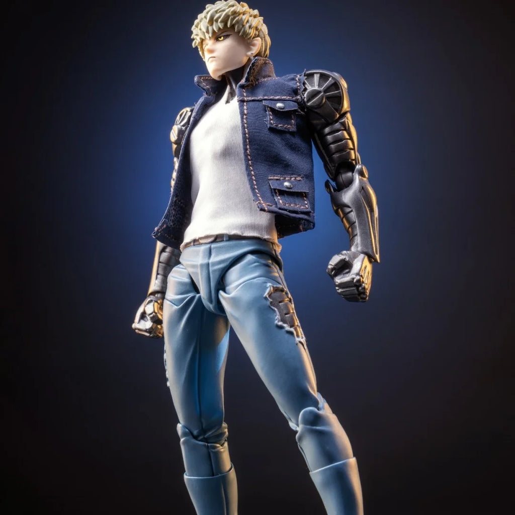 ONE PUNCH MAN Shf Anime Handmade KAIYODO Vest stand collar white vest pink apron Built In Iron Wire Is Suitable for 1/12 Toy