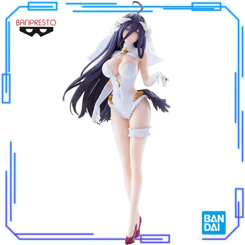 In Stock Bandai Original Genuine Banpresto Glitter & Glamours Overlord Albedo Wedding Ver. 27cm Collection Model Toy Figure Gift