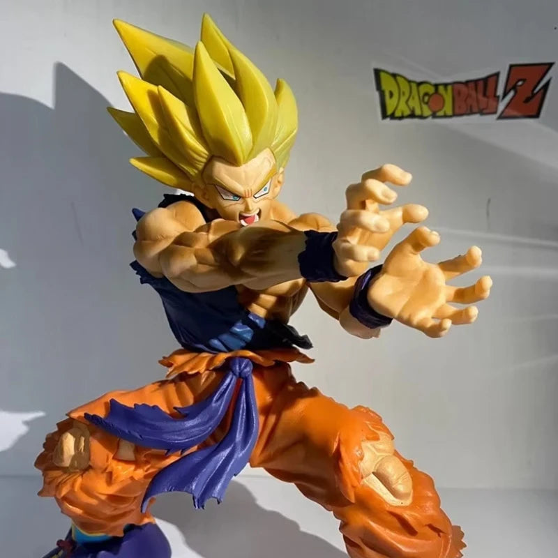 18CM Dragon Ball Z Super Saiyan Blue Gogeta Figure Toys Anime DBZ PVC Figurines Collection Model Desktop Decoraction Gifts Kids