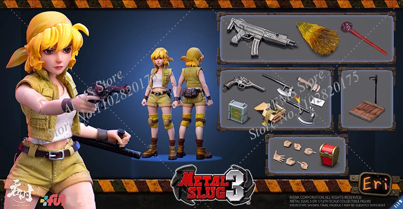 Tunshi Studio 1/12 Scale Metal Slug 3 Beautiful Sisters Fio Eri Full Set Fit 6inch Soldier Action Figure Collectible Toy