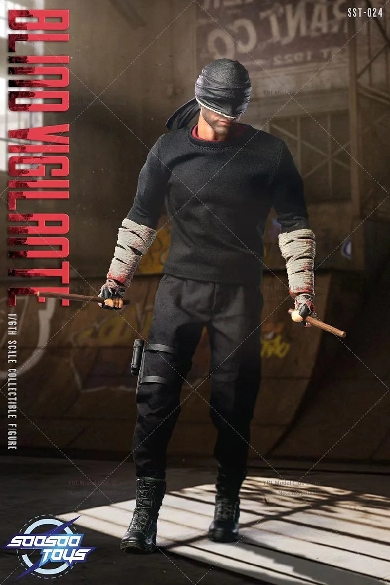Soosootoys SST-024 1/6 Scale Collectible Classic Blind Vigilante 12'' Male Soldier Action Figure Full Set Model Toys Gift