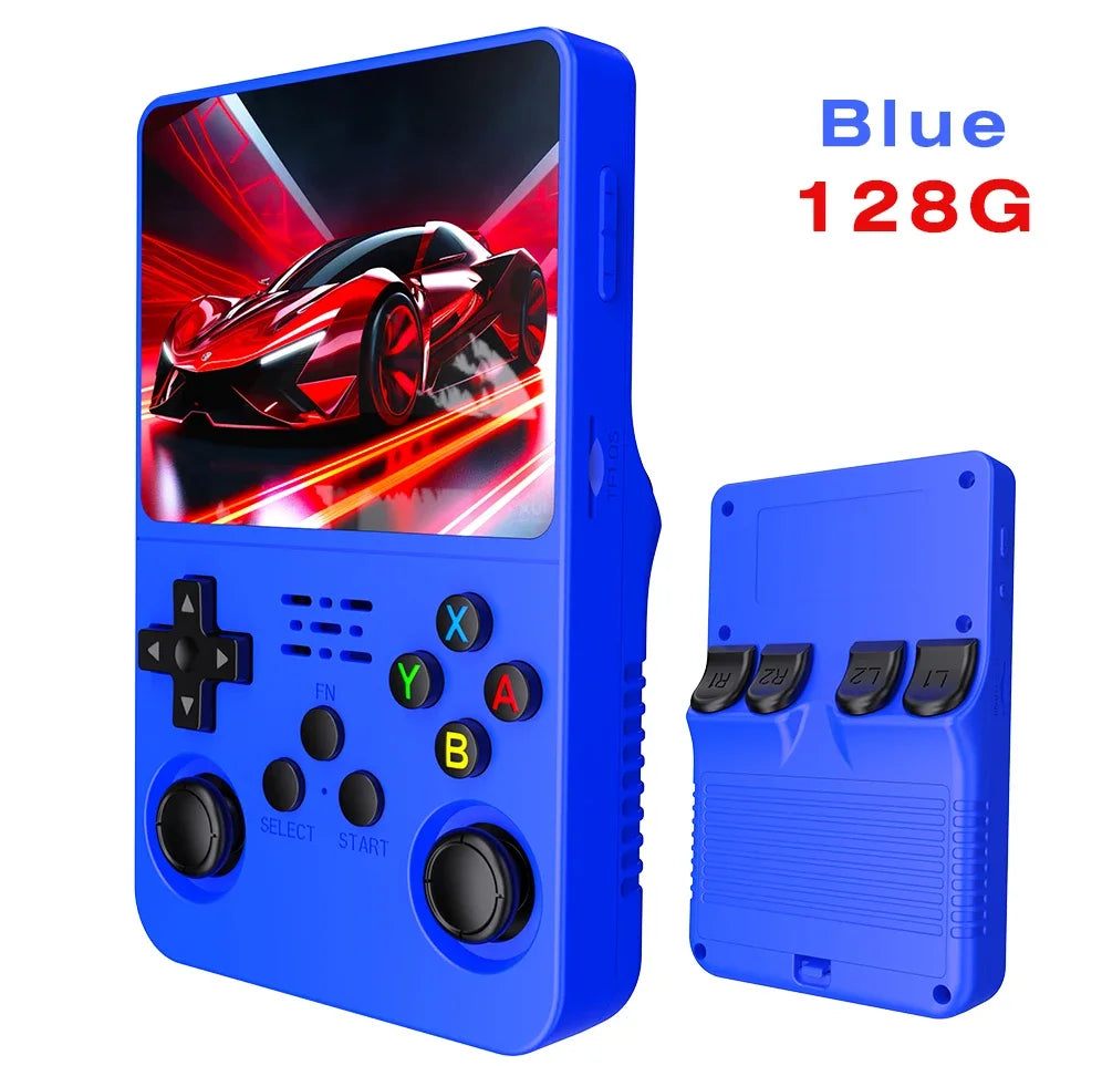 NEW Green R36S Retro Handheld Video Game Console Linux System 3.5 Inch IPS Screen Portable Pocket Video Player 64GB 128G Games
