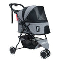 20kg Heavy-Duty Pet Stroller for Dogs/Cats - Foldable Lightweight Carrier with Breathable Mesh & All-Terrain Wheels