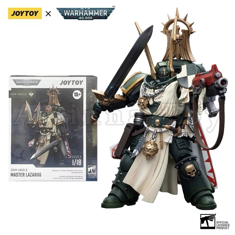 JOYTOY 1/18 Action Figure 40K Dark Angels Figures Azrael Anime Military Model
