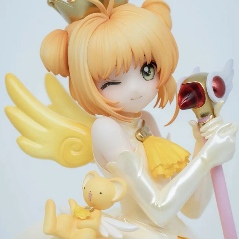 Нова 22см Cardcaptor Сакура Киномото Сакура фигурка PVC аниме модели статуи колекция играчки декорация за бюро деца подаръци за Хелоуин