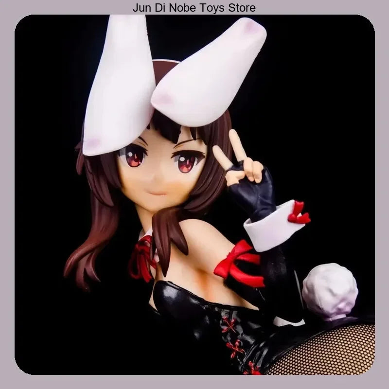 Aqua/Megumin/Darkness Konosuba 1/4 Scale Anime Bunny Girl Figure PVC Statue Model, Collection Desktop Decoration Gift